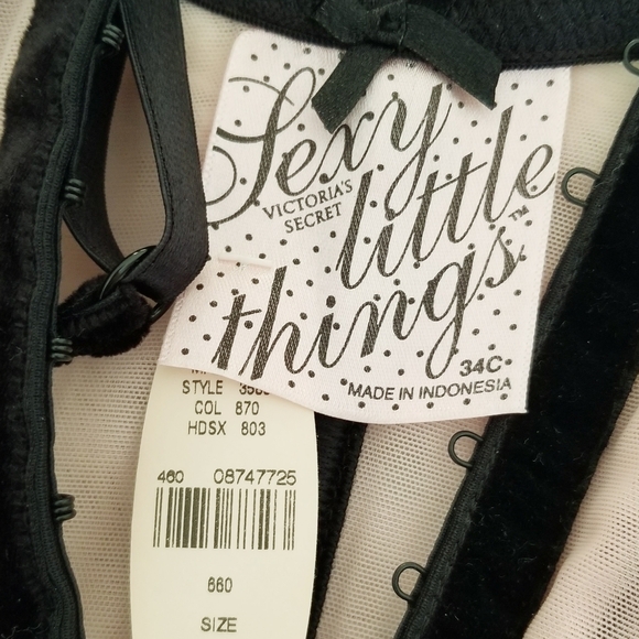 Victoria's Secret Vintage Sexy Little Things Bustier Corset Velvet Bows Lace NWT - Picture 5 of 13